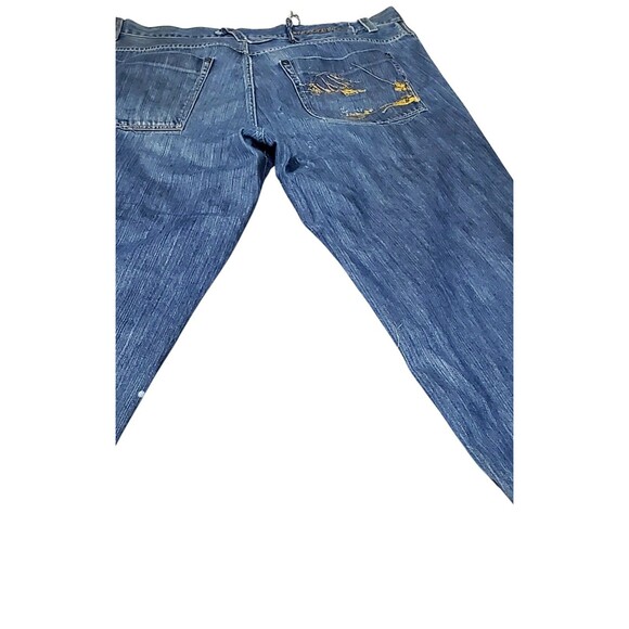 VTG 90s Baggie Jeans Men’s 40 – Distressed Hip Hop Grunge Streetwear Denim Y2K - Picture 11 of 16
